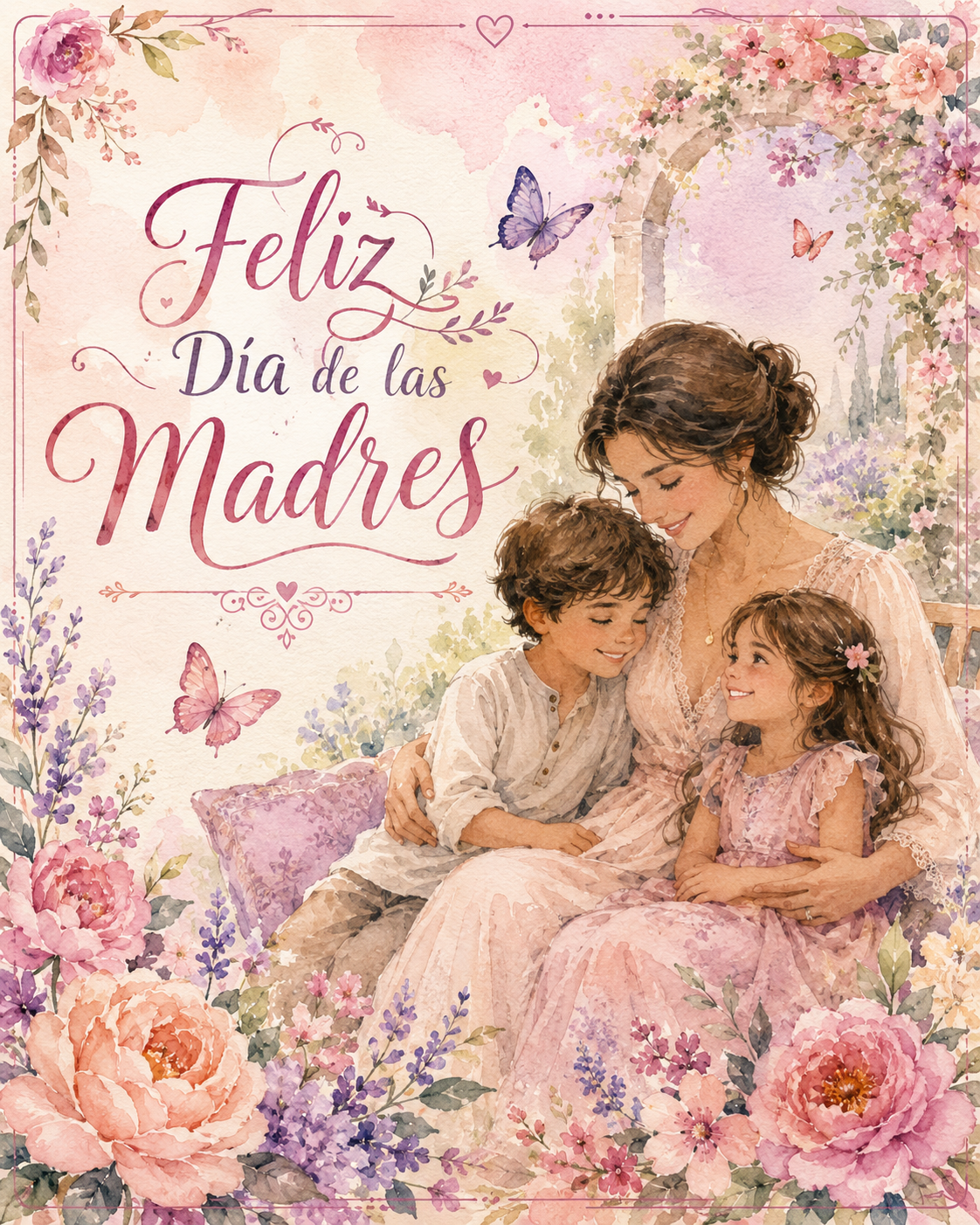 Tarjeta conmemorativa para el Día de las Madres